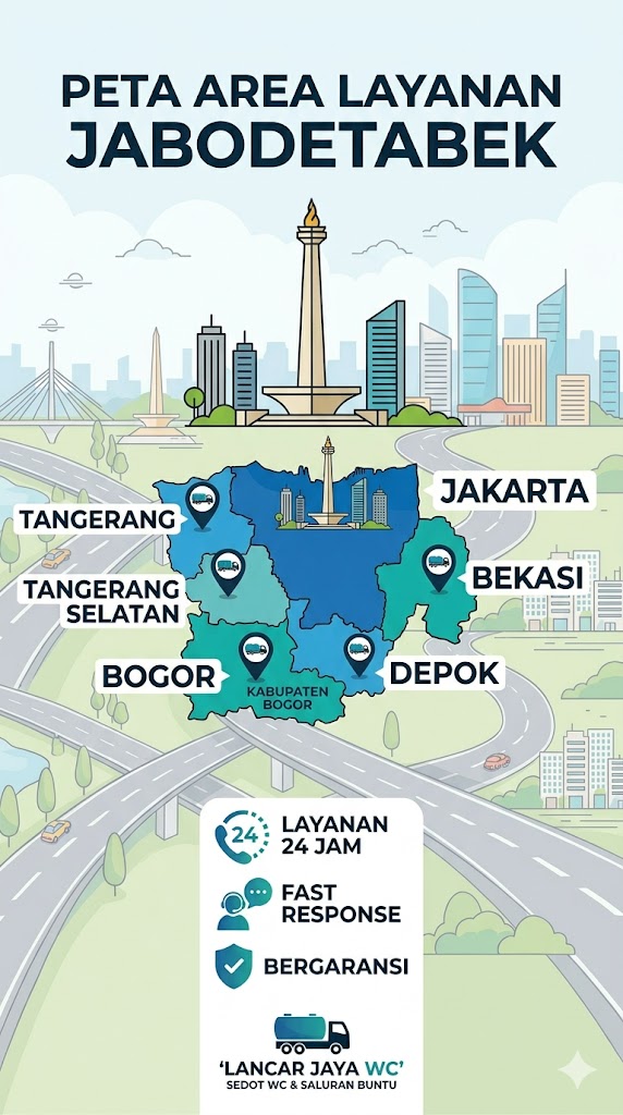 Peta Area Layanan Jabodetabek CV Lancar Jaya